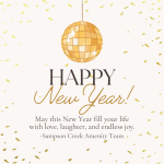 Happy New Year! May this New Year fill your life with love, laughter, and endless joy. Sampson Creek Amenities Team